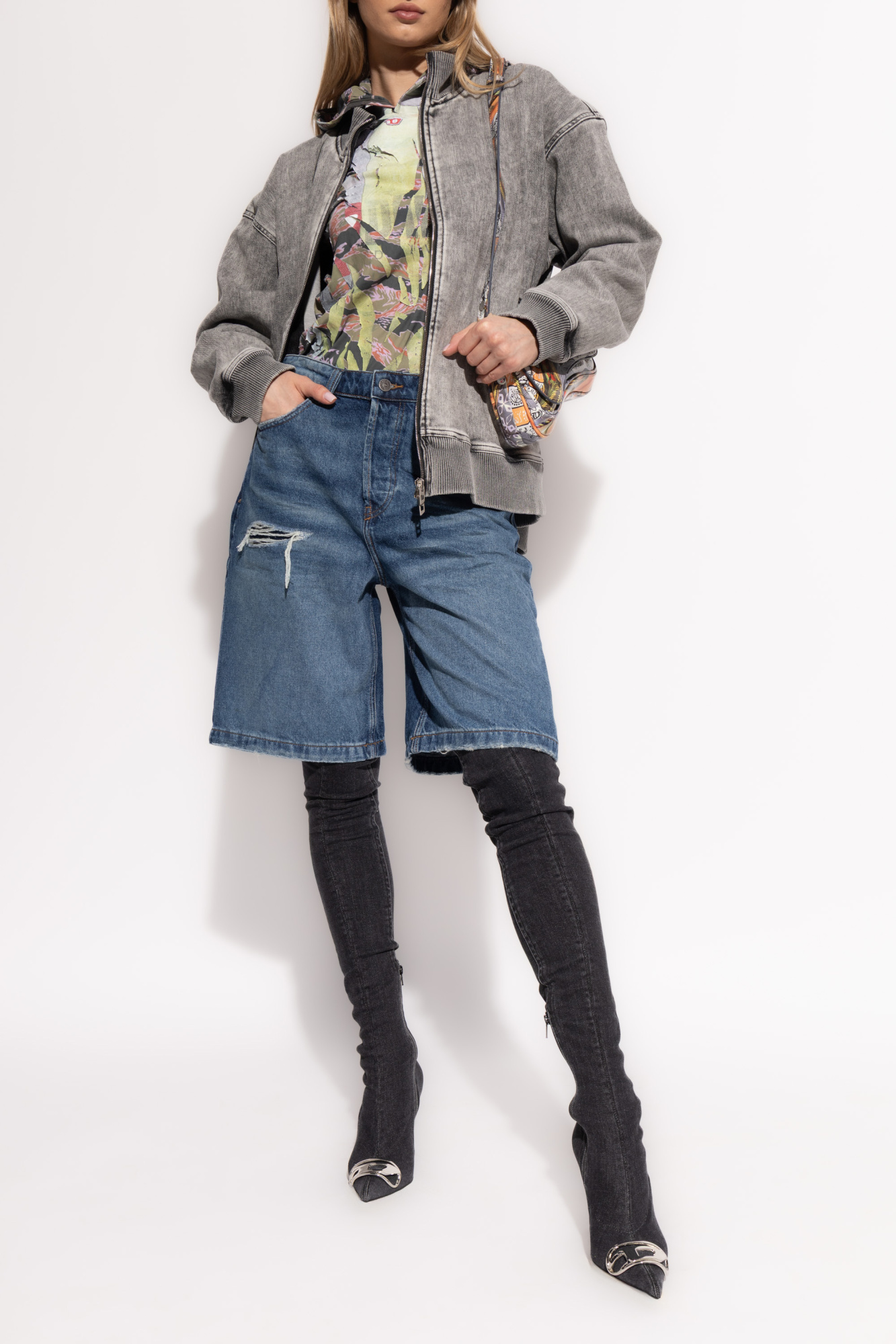 Blue Denim shorts DE-SIRE-SHORT Diesel - Vitkac AS